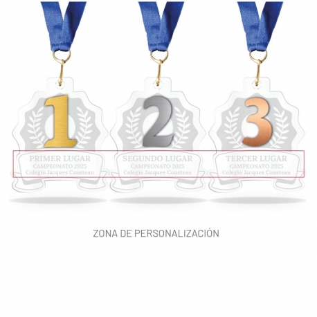 Pack Medallas Premiación línea Prime para 1er, 2do y 3er lugar Pack Medallas Premiación línea Prime para 1er, 2do y 3er lugar