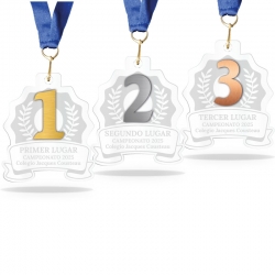 Pack Medallas Premiación línea Prime para 1er, 2do y 3er lugar 