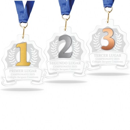 Pack Medallas Premiación línea Prime para 1er, 2do y 3er lugar Pack Medallas Premiación línea Prime para 1er, 2do y 3er lugar