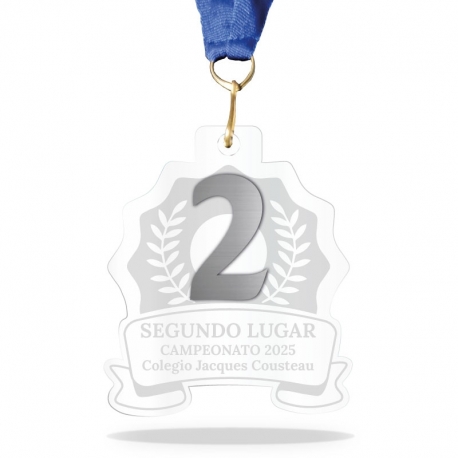 Medalla para premiación línea Prime Segundo lugar Medalla para premiación línea Prime Segundo lugar