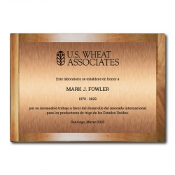 Galvano de Madera Pergamino L (Grande) incluye grabado láser