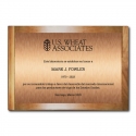 Placa conmemorativa con soporte de madera XL (GRANDE), incluye grabado láser