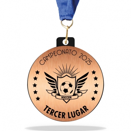 Medallas línea Prime Black para Tercer Lugar 7cm - Acrílico negro y placa metalizada personalizada - Ideal para competencias Medallas línea Prime Black para Tercer Lugar 7cm - Acrílico negro y placa metalizada personalizada - Ideal para competencias