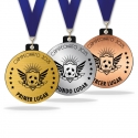 Pack de Medallas 7cm 1er, 2do y 3er lugar línea Prime Black - Acrílico negro y apariencia metalizada personalizada - Ideal para competencias