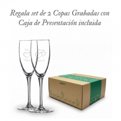 2 Copas Champagne So Wine 16 mas caja de presentación 