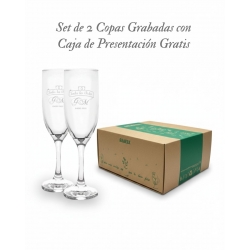 2 Copas de Champagne Versalles 17, mas caja de presentación 