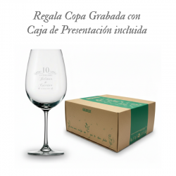 Copa de Vino Stölzle 54 mas caja de presentación, Incluye grabado láser 