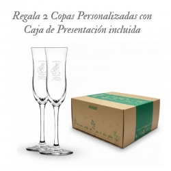 2 Copas para Espumante y/o Champagne Stölzle Romantic, mas caja de presentación