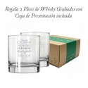 2 Vasos de Whisky 320 cc personalizados más caja de presentación, incluye grabado láser. Ideal para regalos