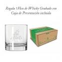 Vaso de Whisky bajo 320 cc - Incluye diseño personalizado, servicio de grabado láser y caja de presentación