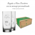 Pack 2 vasos Piscoleros de cristal 350 cc - Incluye mensaje personalizado y Caja de Presentación Gratis
