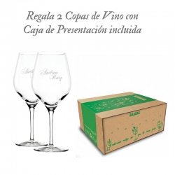 Pack 2 Copas de Vino Stölzle Exquisit 645 cc - Grabadas y en caja de presentación