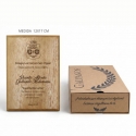 Galvano de Madera Nativa Premio S (Pequeño) incluye caja de presentación y grabado láser