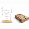 Galvano acrílico transparente Torreón S 10x15 cms - Diseño personalizado - Incluye grabado láser y caja