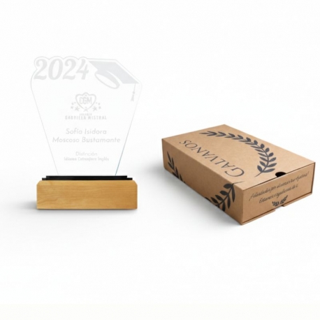 Galvano Acrílico para Graduación 4mm - Con 4 diseños diferentes - Incluye grabado láser y personalización