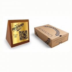 Soporte para Código QR media cuña 9 x 8.5 cm