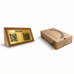 Soporte para Código QR horizontal 17 x 9 cm 