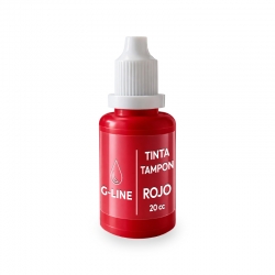 Tinta para tampón color Rojo 20 cc serie eco