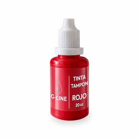 Tinta para tampón color Rojo 20 cc serie eco