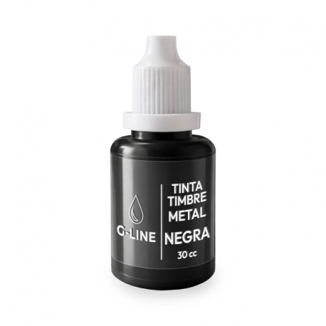 Tinta Negra 30 cc G-Line / Formulación en base a aceite, especial para timbres y foliadores metálicos de uso profesional