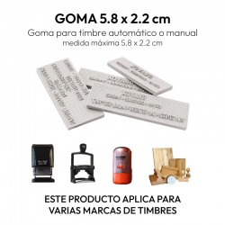 Goma para timbre automático o manual numero 13