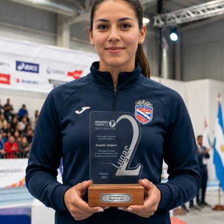 Galvano Segundo Lugar "Honor" para premiación o competencia - Incluye personalización y grabado láser