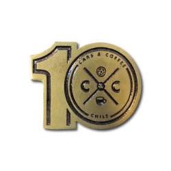 Pin metálico personalizado hasta 4 cms de diámetro - Color a elección - Desde 50 unidades - Incluye diseño