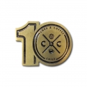 Pin metálico de 3 cm - Color de base a elección - Desde 50 unidades iguales - Incluye diseño personalizado