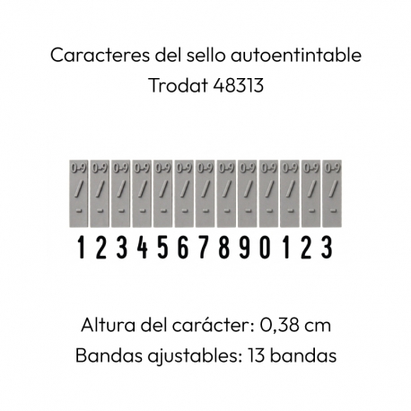 Numerador Trodat autoentintable 13 digitos - 0,38 x 4,7 cm