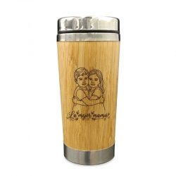 Mug de Bamboo 420cc con diseño personalizado 