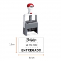 Timbre Fechador Profesional 5.6 x 3.3 cm con entintado automático - Preferido por empresas e instituciones.