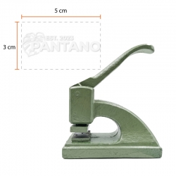 Prensa de Sello Seco Rectangular 5 × 3 cm - Timbre de agua - Placas Personalizadas - Línea Profesional