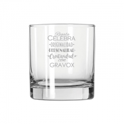 Vaso de Whisky Premier 320 cc - Desde 12 unidades - Incluye diseño personalizado y servicio de grabado láser