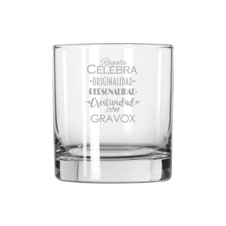 Vaso de Whisky Premier 320 cc - Desde 12 unidades - Incluye diseño personalizado y servicio de grabado láser
