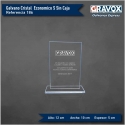 Galvano de Cristal Rectangular Económico S (Pequeño), Incluye Grabado láser