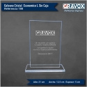Galvano de Cristal Rectangular Económico L (GRANDE), Incluye grabado láser