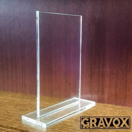 Galvano de Cristal Rectangular Economico M (Mediano), Incluye grabado láser